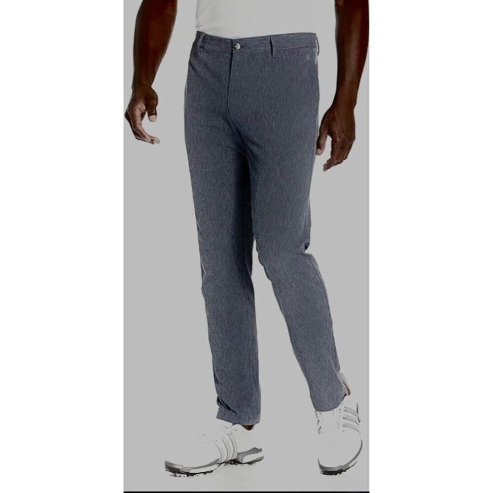 Adidas Crosshatch Pants Size 38X34 Golf Men’s Gray Recycled Polyester New